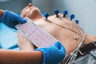 electrocardiogram on patient