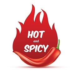 hot and spicy graphic