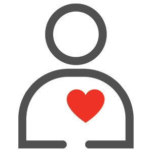 person red heart icon