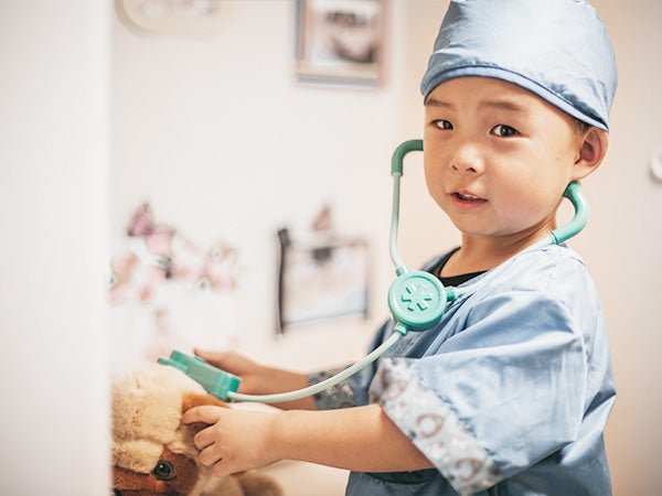 Child playing doctor