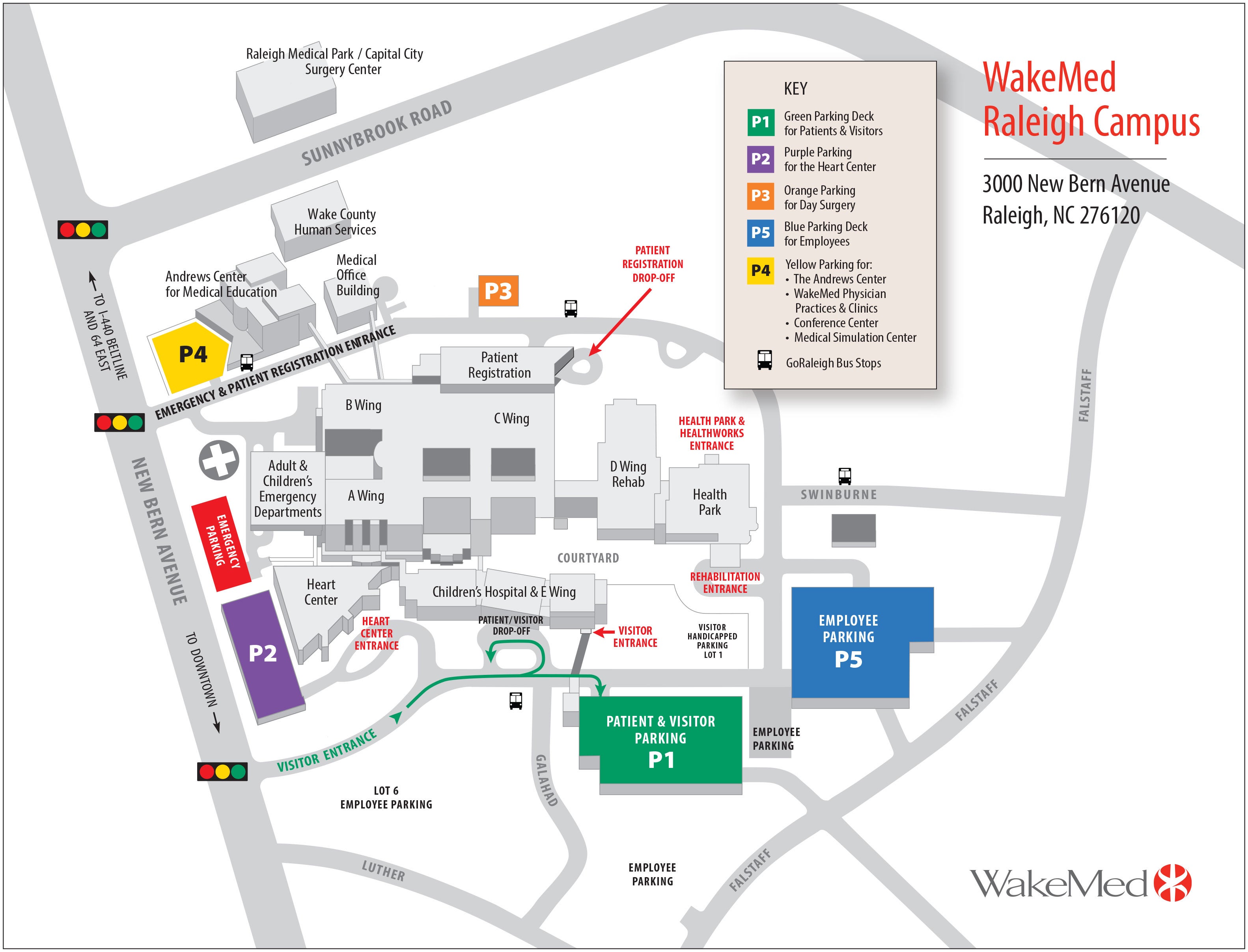 raleigh Campus Map