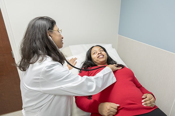 Dr. Hari Checking Shalom's Heart