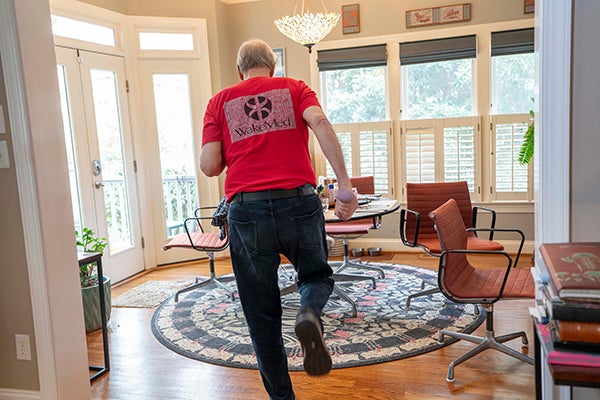 George Godwin back of shirt