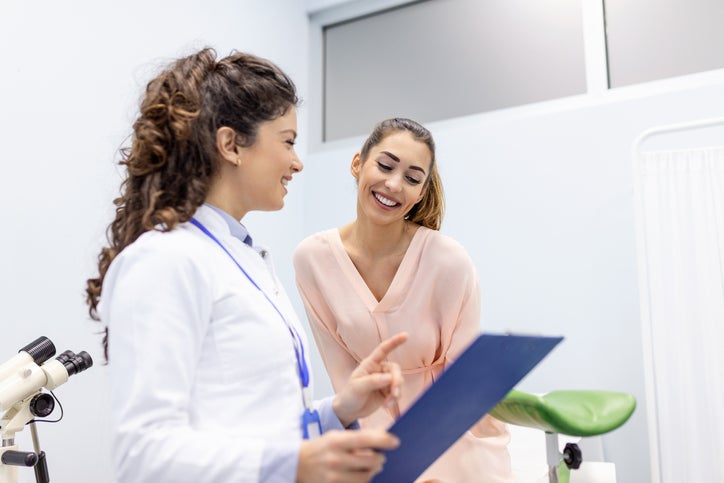 Gynecologist with young patient