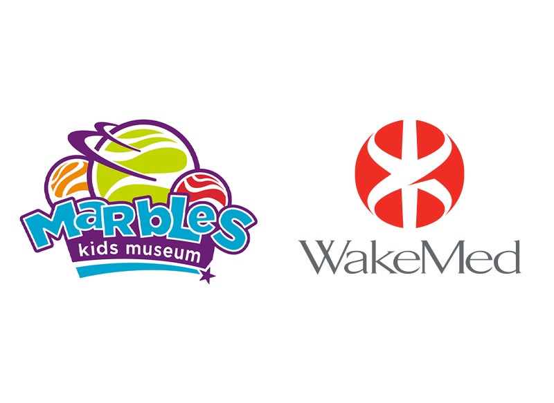WakeMed and Marbles Logos