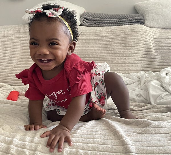 baby crawling