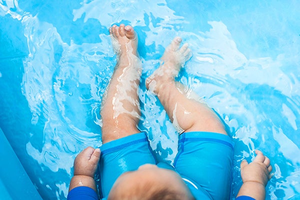 baby legs in pool 