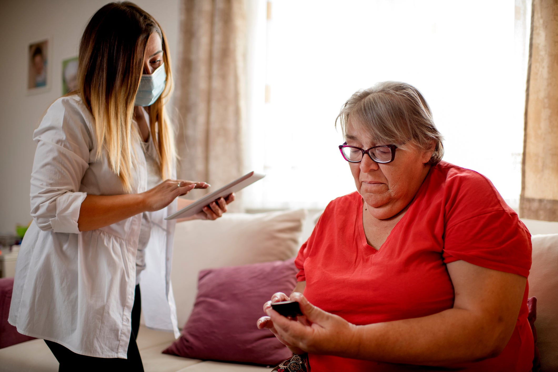 District nurse at home visit
