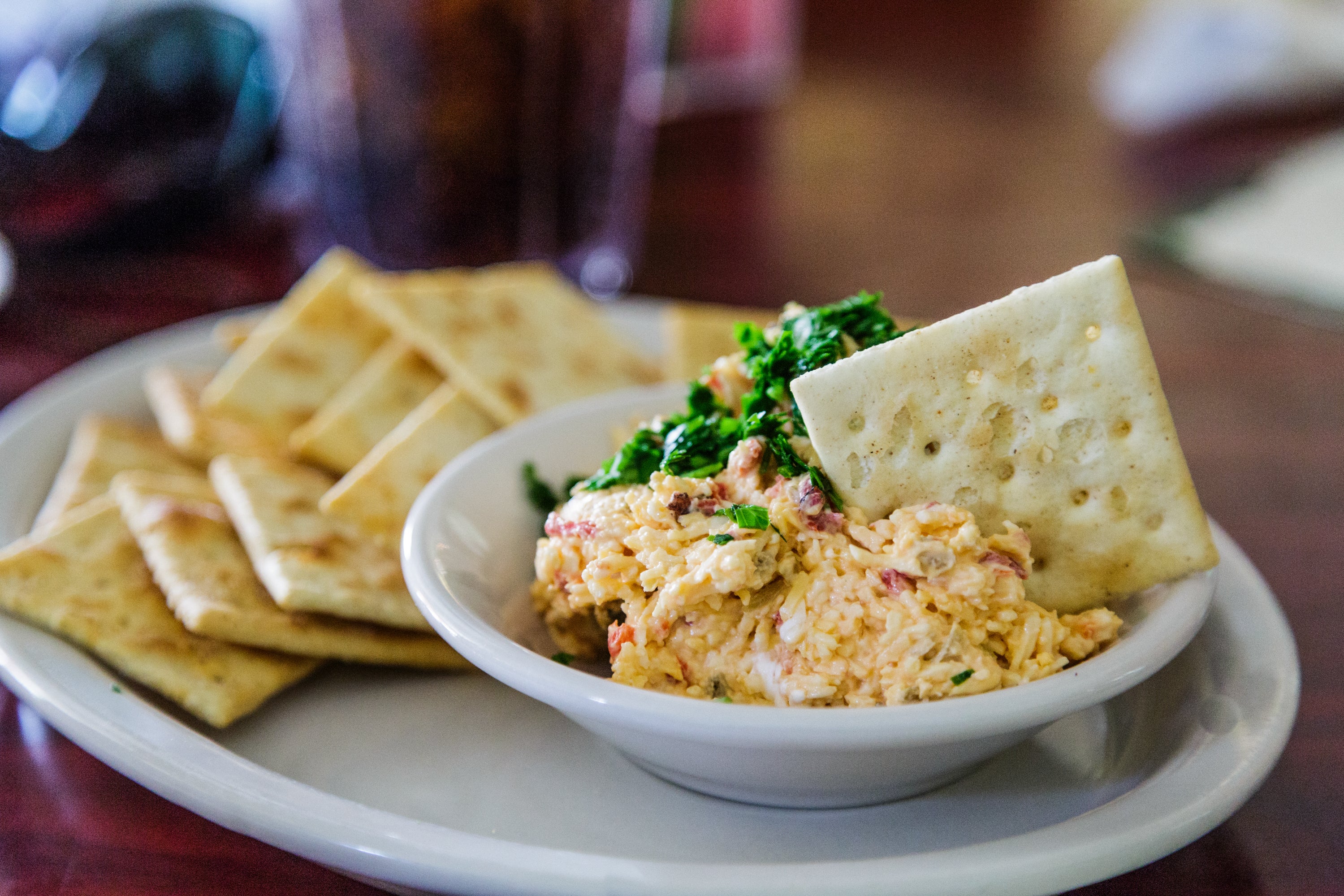 Homemade Pimento Cheese and Crackers
