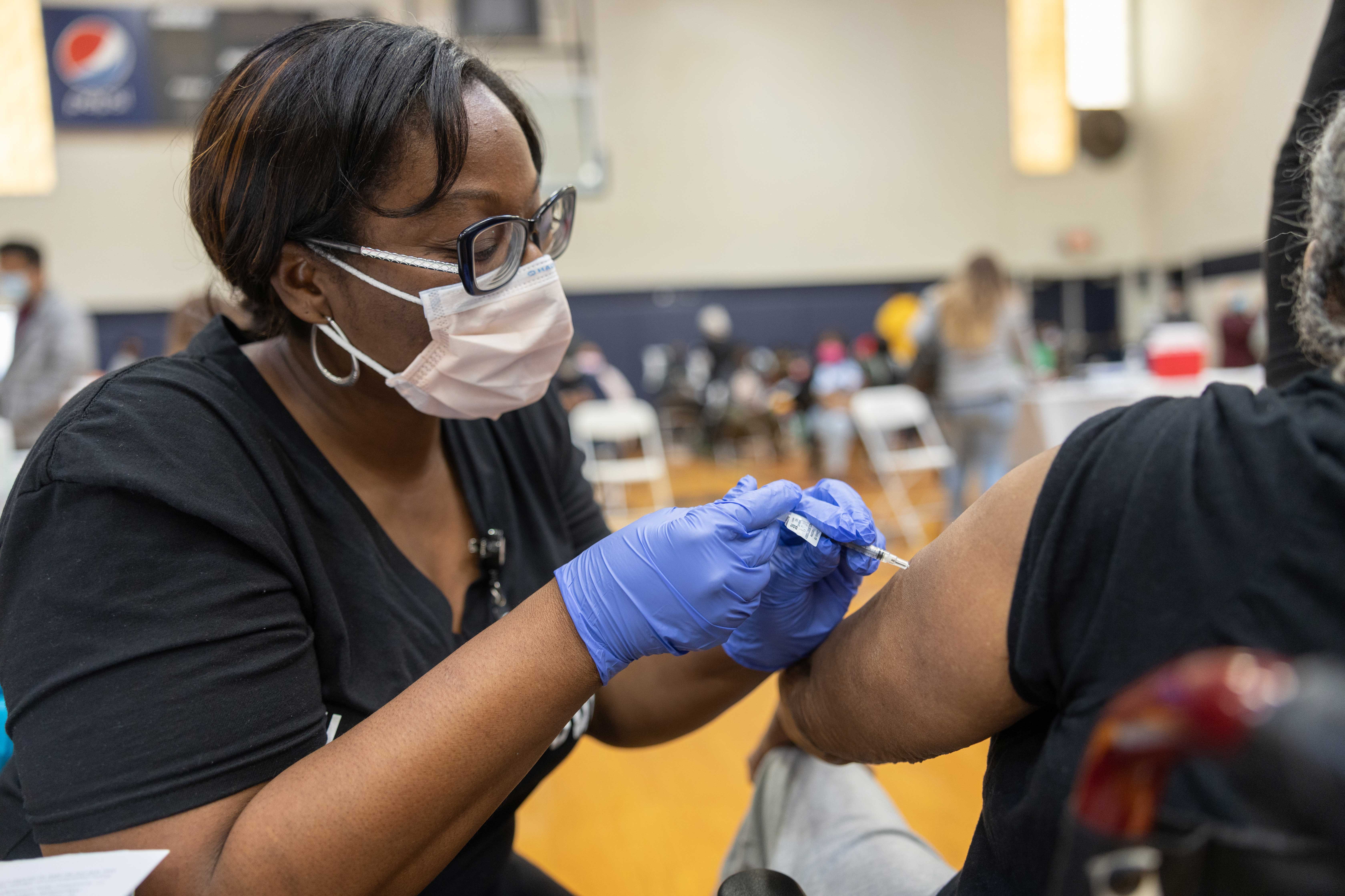 Nurse Administers Vaccine