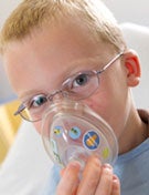 pediatric patient with anesthesia mask