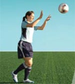 throwing the ball with partner