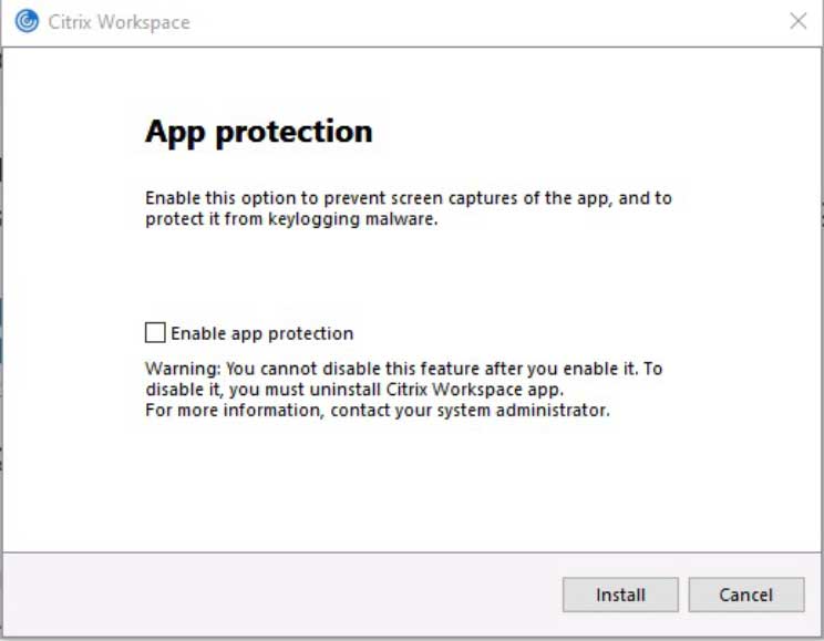 app protection screenshot