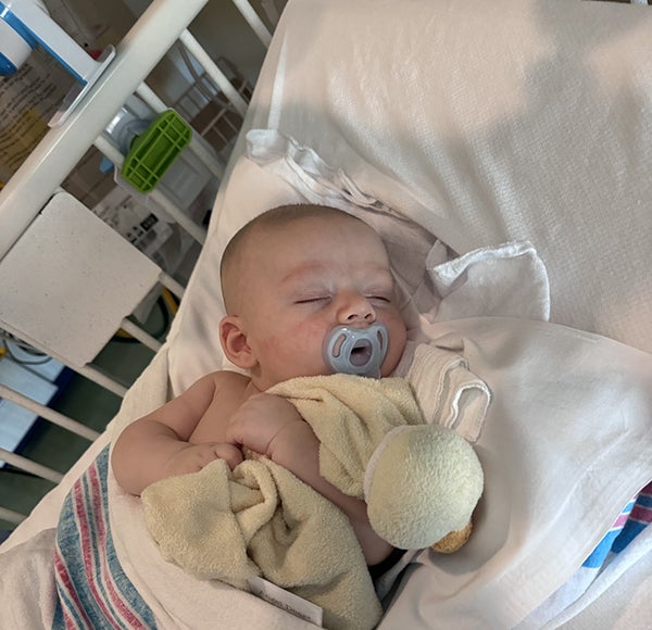baby off of breathing tube