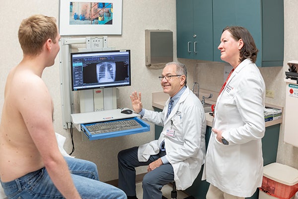 Ben looking at x-ray