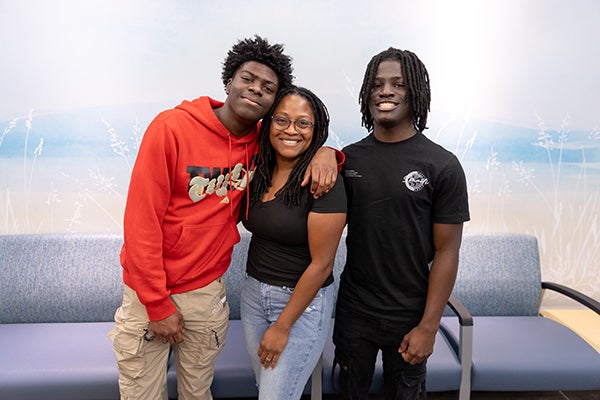 Jeremiah and Joshua with mom