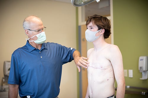 patient after chest wall surgery