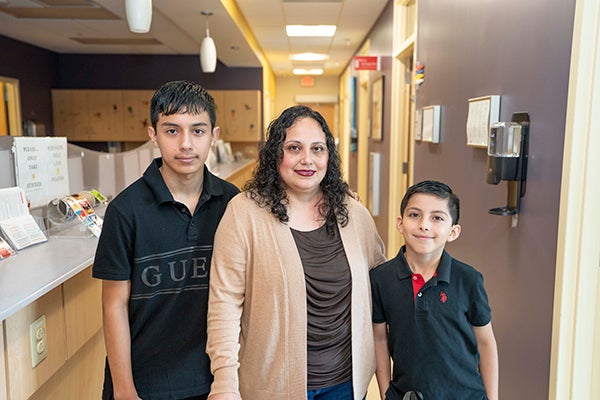 Katty with her sons