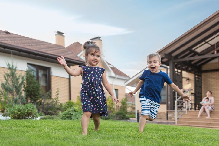 Children playing outdoors