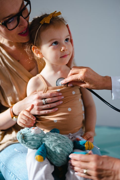 child having heart checked