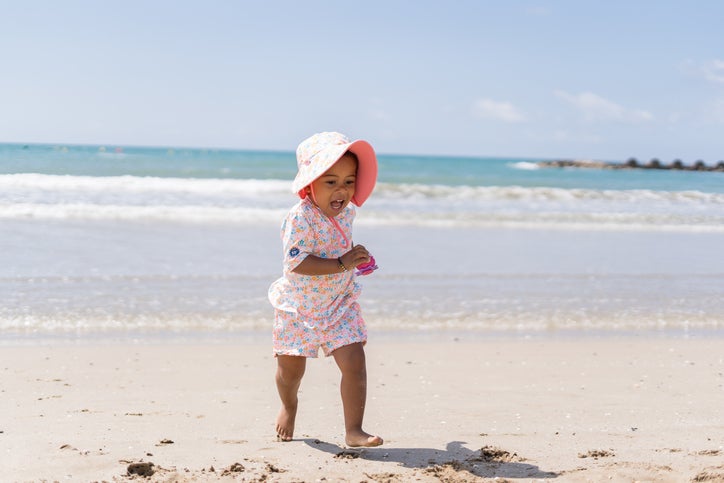 baby in sun hat