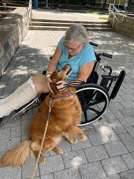 Gayle with Rehab Pet
