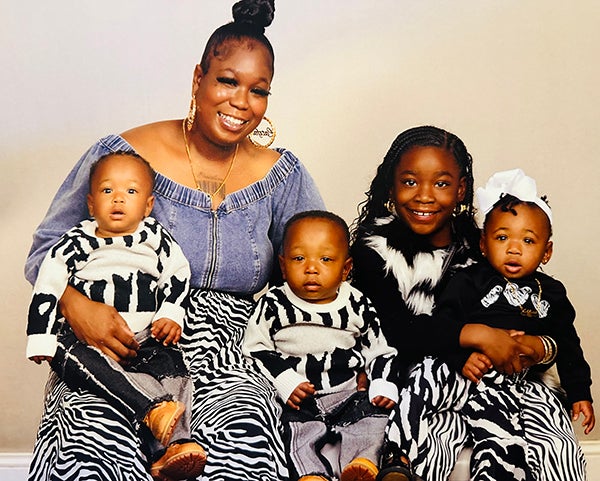 Latifah and her four children