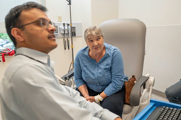 Petra chatting with Dr. Namireddy