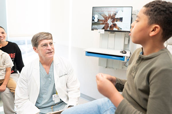 Ethan talking to Dr. Bukowski