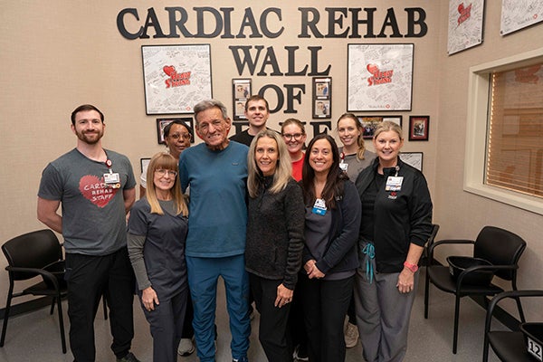 Cardiac rehab team with Billy