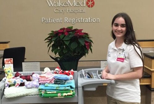 Karen as a junior volunteer