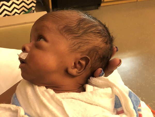 Baby Trey Looking Around