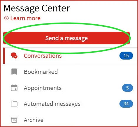 send a message graphic